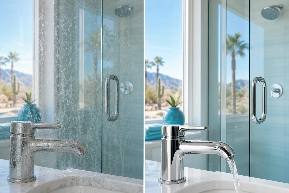 Comparison of hard-water scale damage versus treated Arizona tap water
